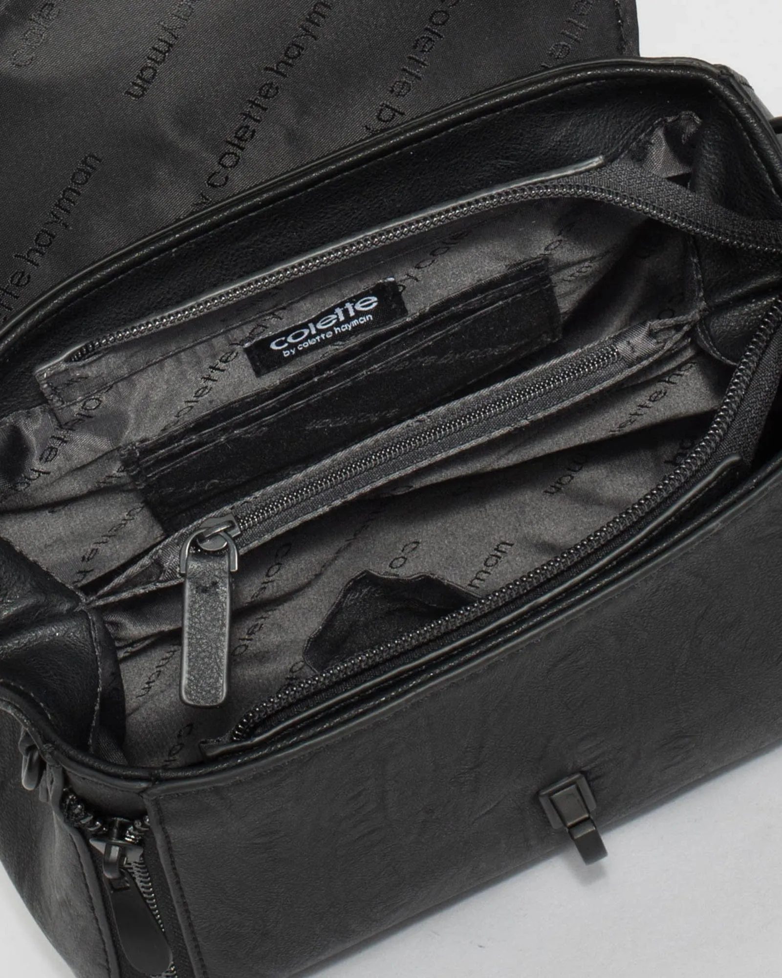 Black Alix Lock Top Handle Bag
