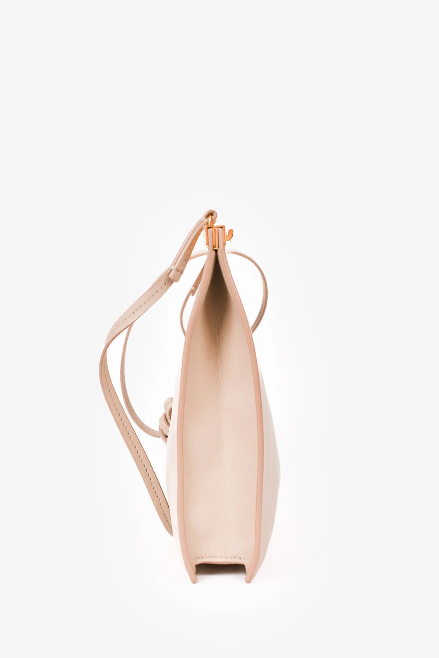 Celine 2018 Beige Leather Mini Clasp Crossbody