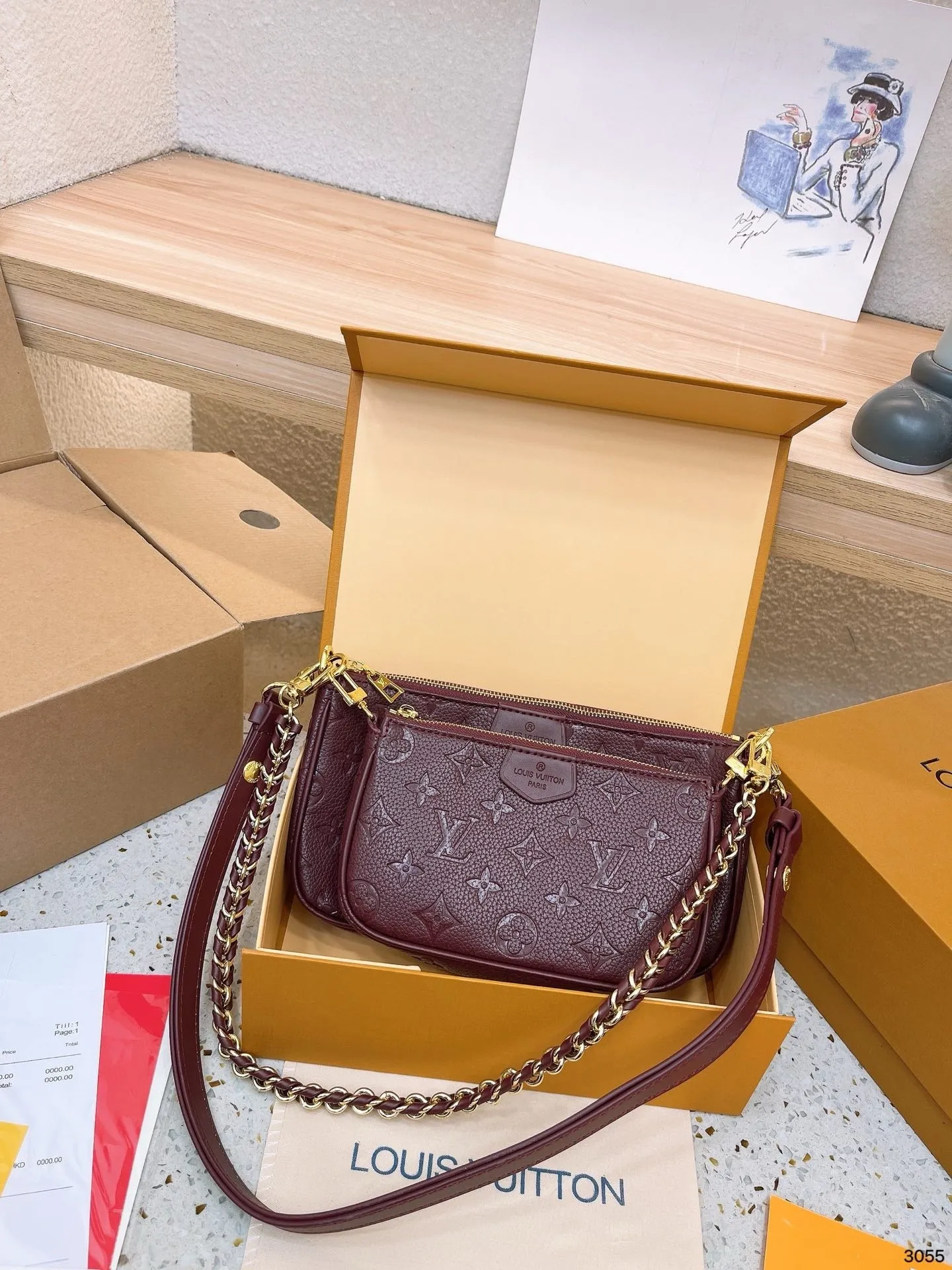 LB898 Multi Pochette Accessoires / 9.8 x 5.7 x 1.8 inches